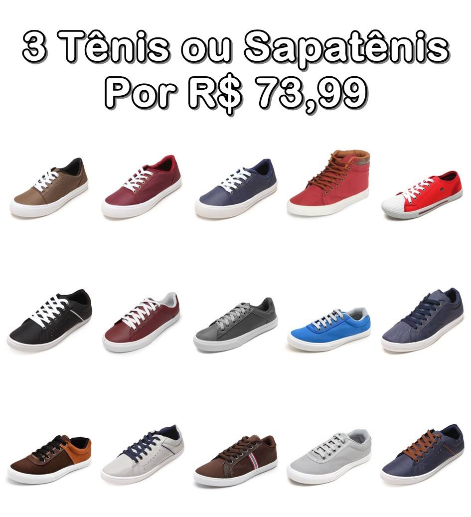 3 sapatenis por 99