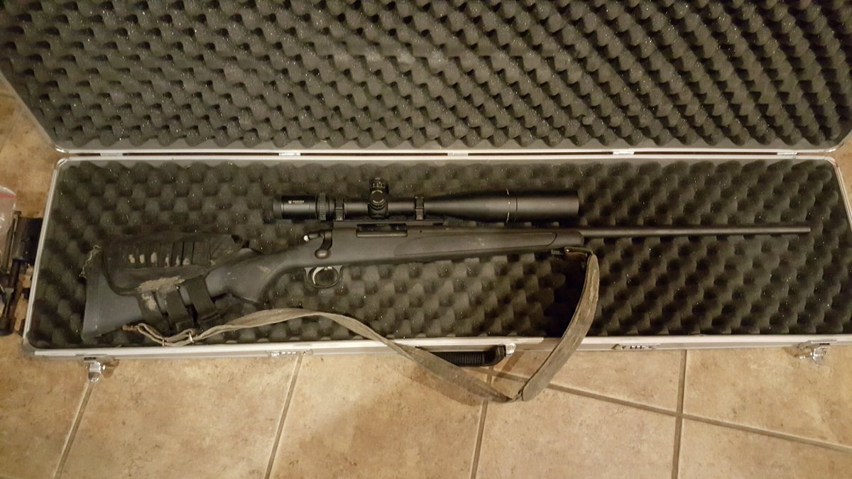 delta_shooting's tweet photo. DPS custom rifle conversion: stock Remington 700 7mm Magnum converted to DPS 300 Win Mag. 1” group at 300 YARDS = 0.33 MOA with FACTORY ammo https://t.co/AdsYNV89zS
