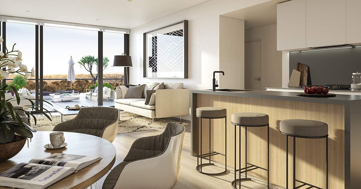 Reconstituted stone benchtops, wool carpet and stainless steel appliances are only a few of the premium inclusions that demonstrate a clear adherence to quality at Parc Vue. parcvue.com.au  #futureestate #parcvue