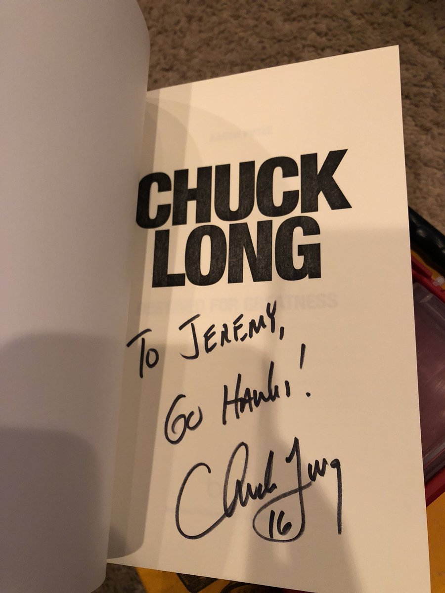 kliner74's tweet photo. @ChuckLongIowa I got some reading to do. Thanks @10TONYD for the great gift! GO HAWKS! #ChuckLong #iowahawkeyes https://t.co/CgCdY28mWe