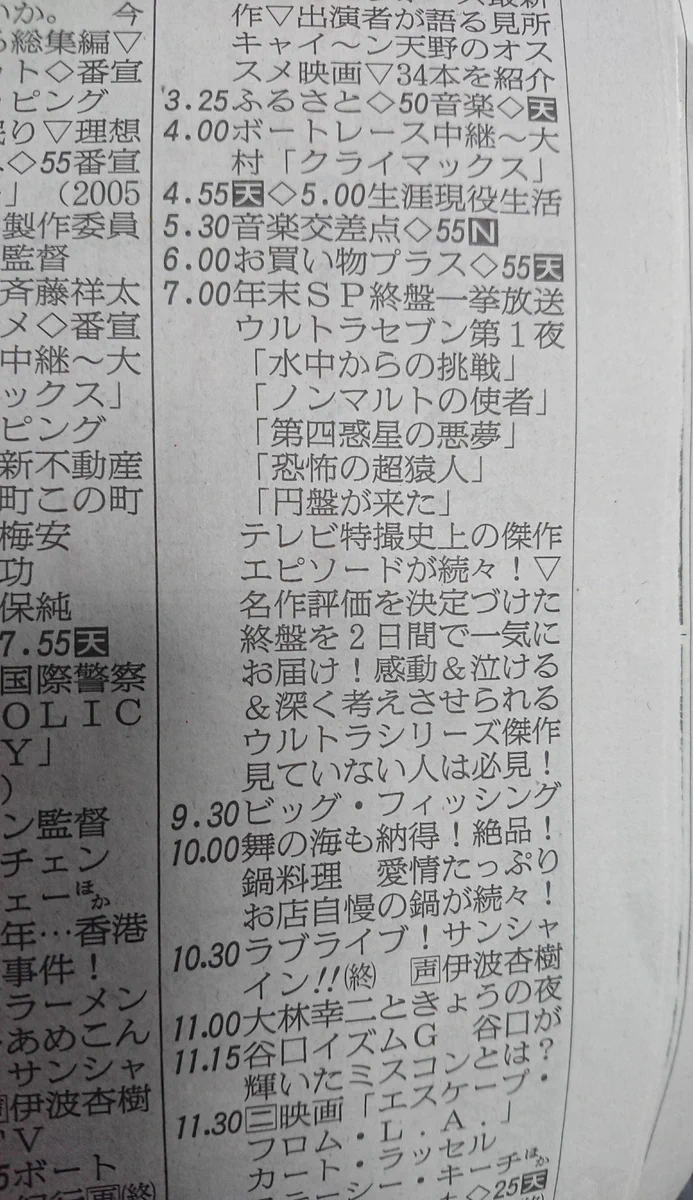 KBS京都は正気なのか？正月特番でウルトラセブンを一挙放送。