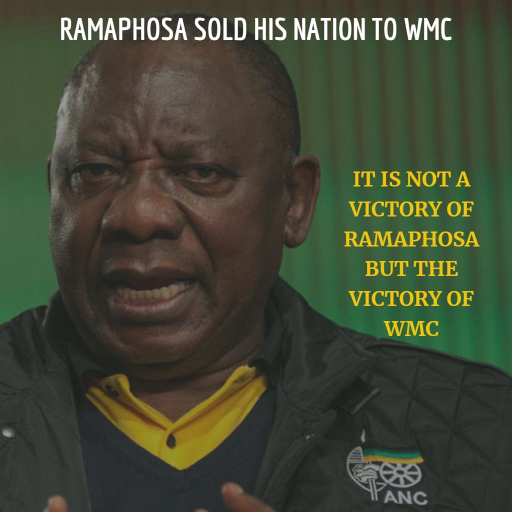 FeraloWan's tweet photo. With the victory of the devil #Ramaphosa now #WMC boss #Rupert has got the license to loot our nation. Now there will be more corruption like #SteinhoffFraud #PICCapture #ParadisePapers , we need to fight against this dre White Monopoly Capital
#Wmcmustfall https://t.co/rlwhiKJ1Ui