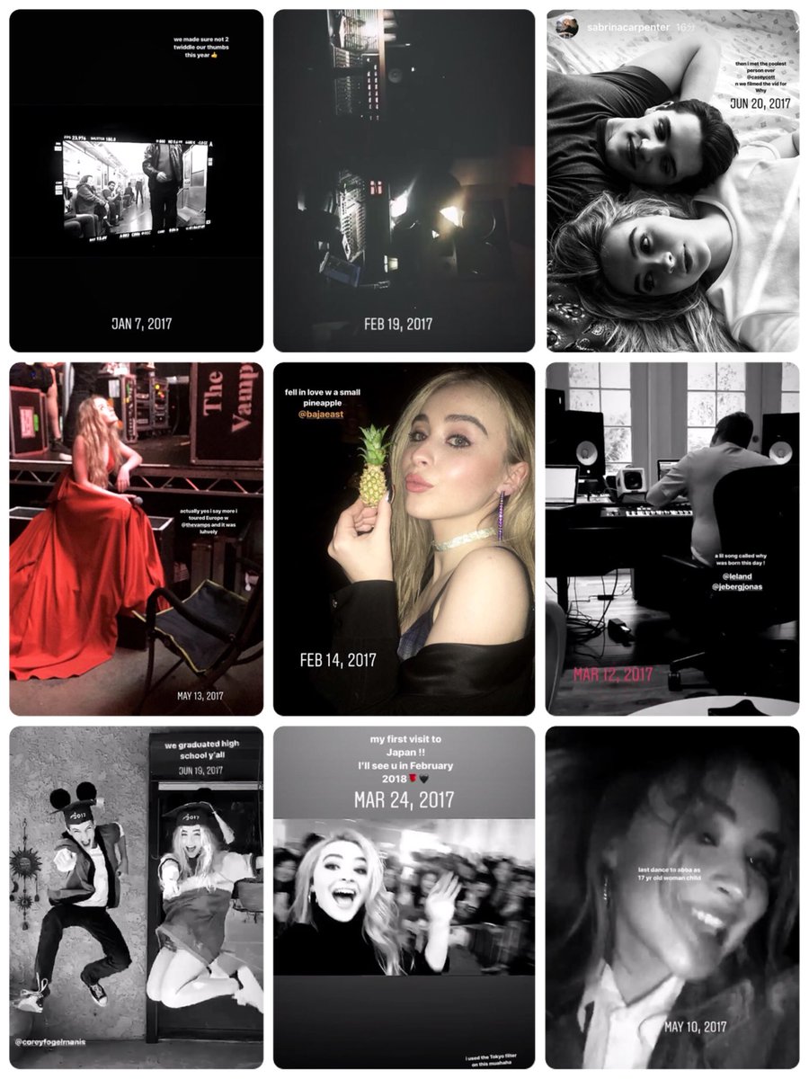 SabrinaJP3's tweet photo. Sabrina CarpenterのInstagramSTORYより
今年の出来事を写真と、動画にまとめて振り返っているそうです
@SabrinaAnnLynn https://t.co/0sL2tgSYqs