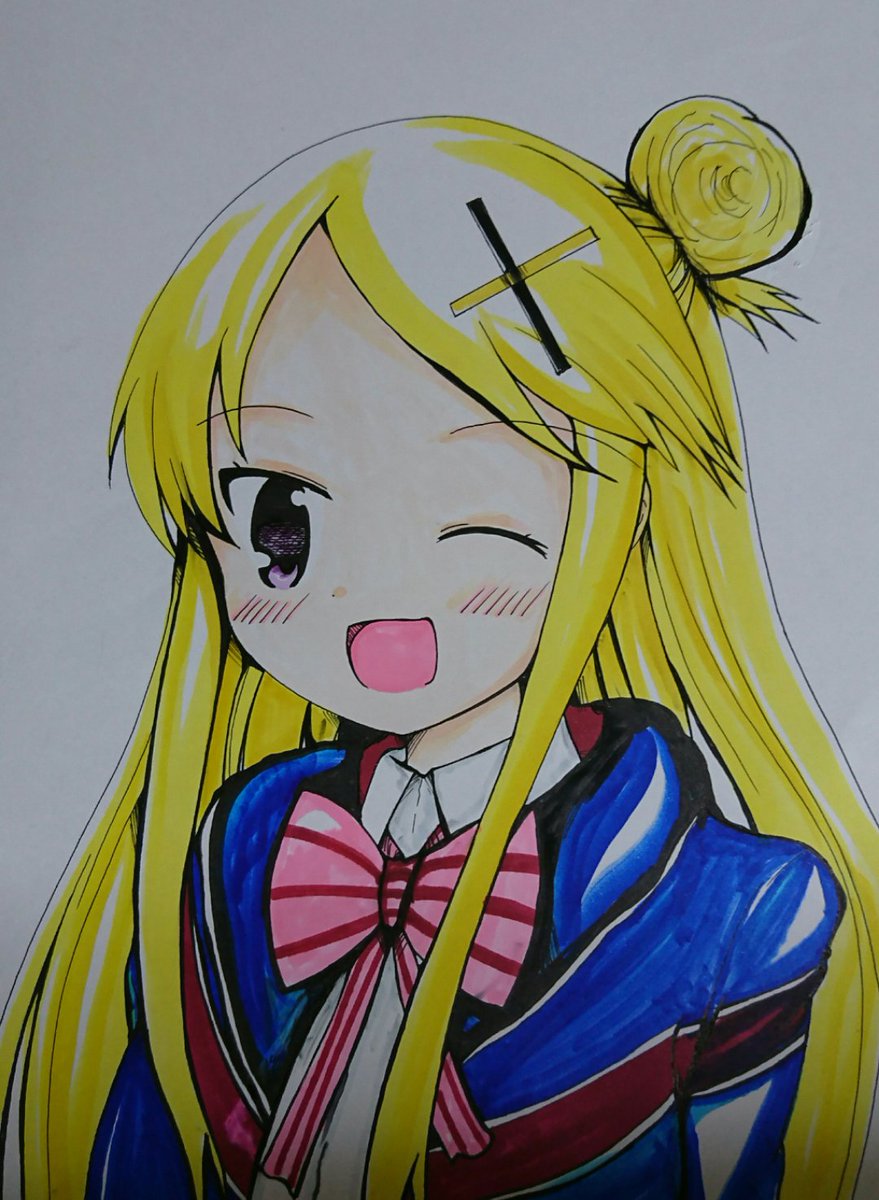 ピン茶 ラジオ カレンちゃんアナログ塗り きんいろモザイク きんモザ きらファン 九条カレン アナログ絵 ピン茶 ラジオ カレンちゃんアナログ塗り きんいろモザイク きんモザ きらファン 九条カレン アナログ絵