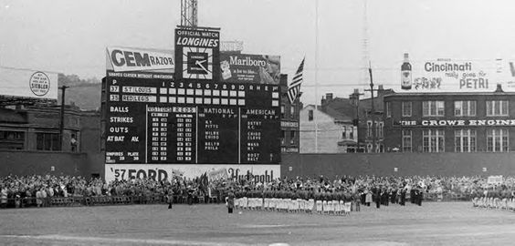 Great shot of the enormous scoreboard &amp; outfield terrace at #CrosleyField, former home of the #Reds in #Cincinnati
