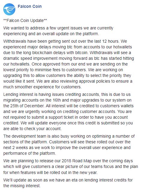 falcon_coin's tweet image. **Falcon Coin Update**
We wanted to address a few urgent issues we are currently experiencing and an overall update on the platform. Please Read the Full post here:- facebook.com/falconcoinoffi…
#Falcon #FalconCoin