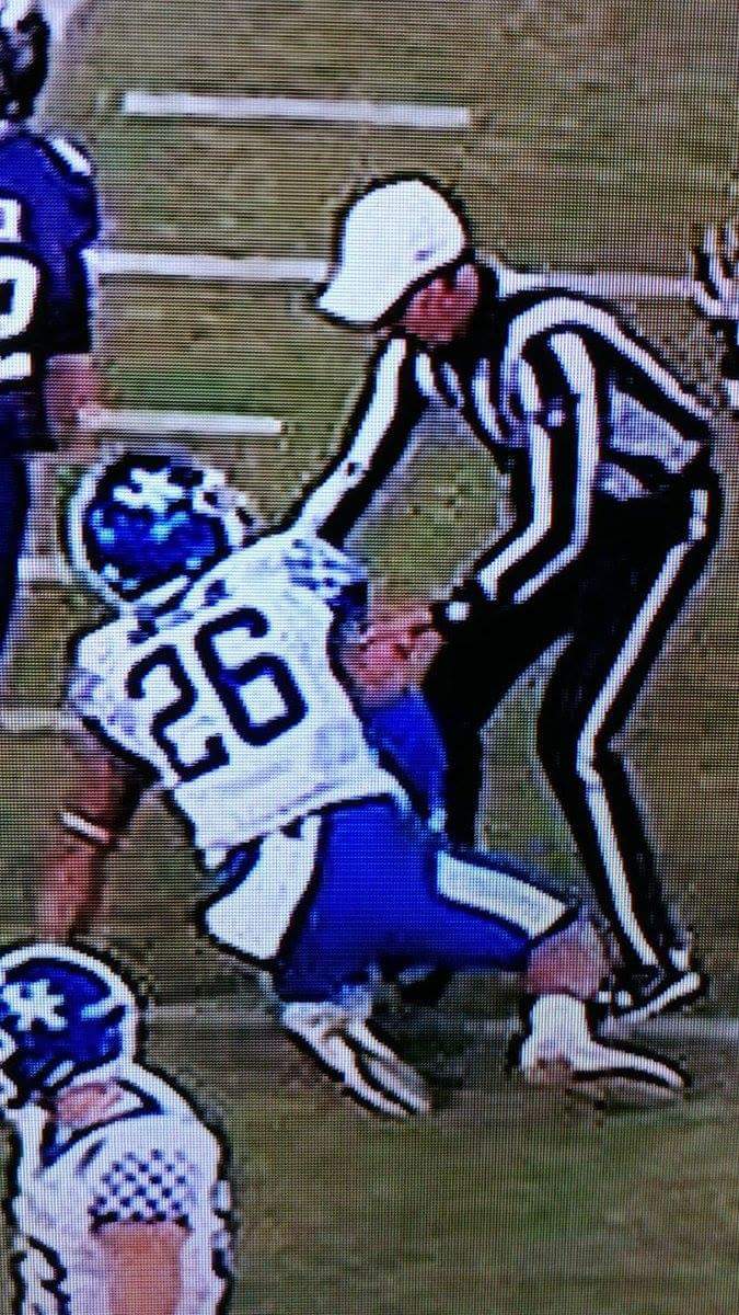 Ref is a lying ***!!