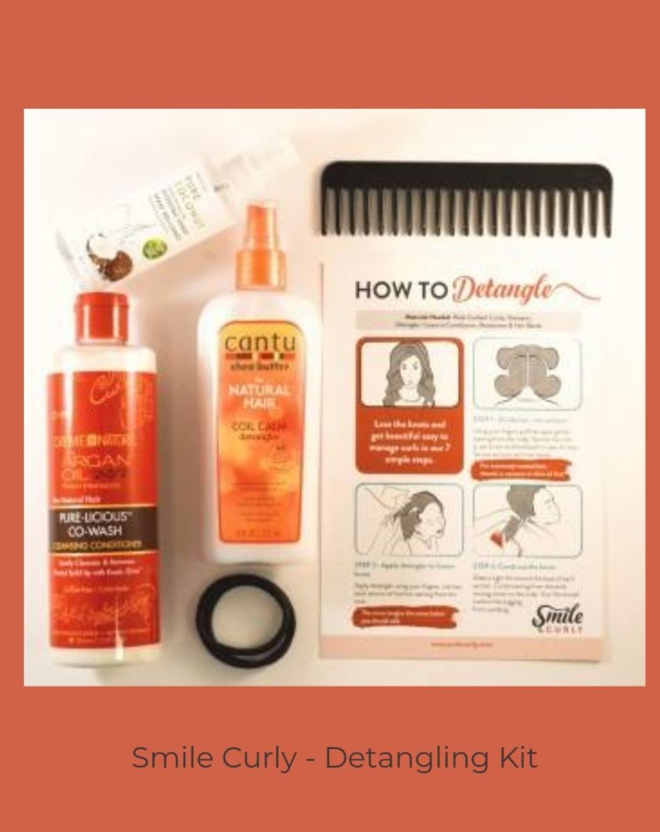 SmileCurlyUK's tweet photo. Are you struggling with detangling you child's hair? 
Not sure of what products to use?
Smile Curly has made the whole process simple with everything you need within the detangling kit (products, step by step guide).
Link is in the bio
#detangling #hairkit #curlyhair https://t.co/R2eUiLYt0P