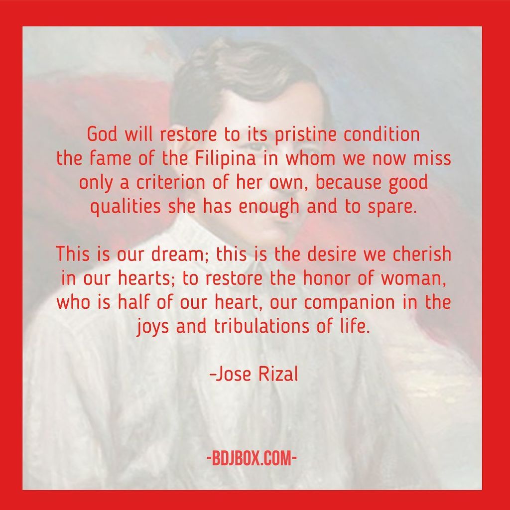 BDJBox's tweet image. Let us treasure our identity as a FILIPINA just like how our national hero did. #RizalDay ift.tt/2Dy74vS