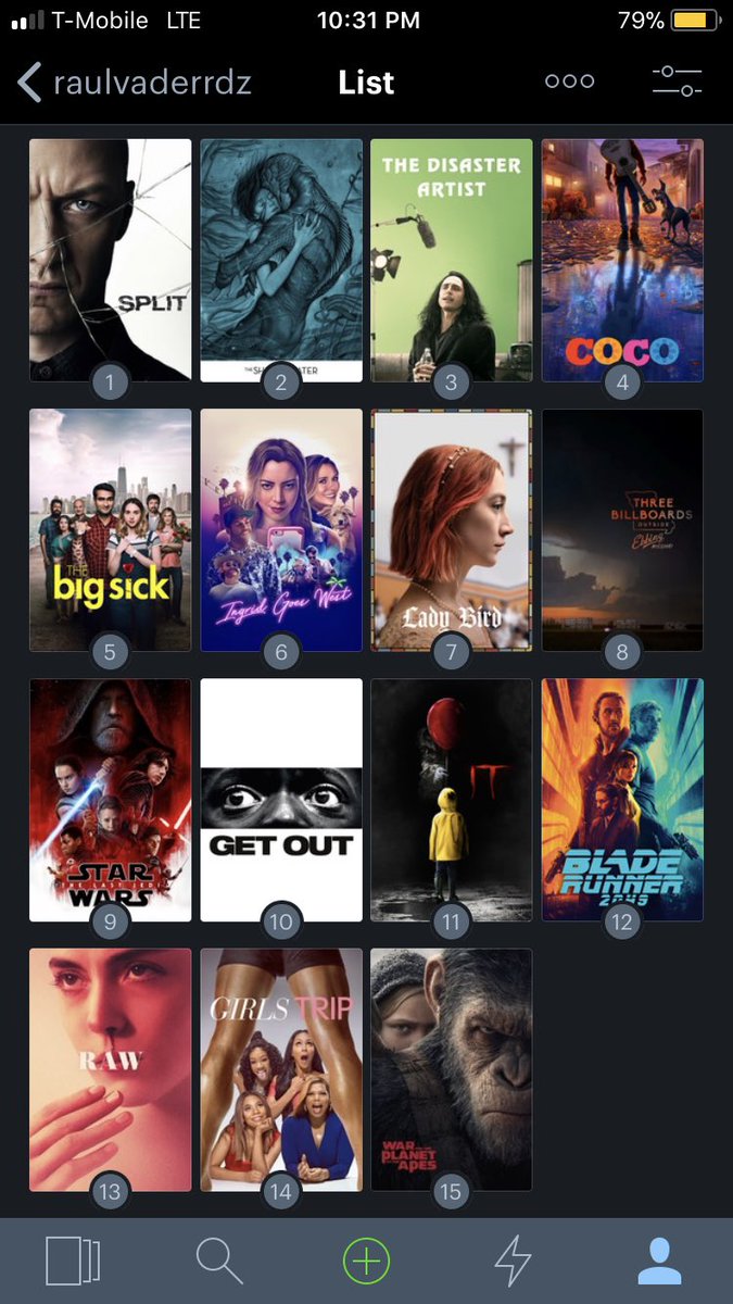 raulvaderrdz's tweet photo. My #Top 15 #filmsof2017, what did u think of my list & what’s yours? https://t.co/J2YhhsUALV https://t.co/lzeyaQGJSr