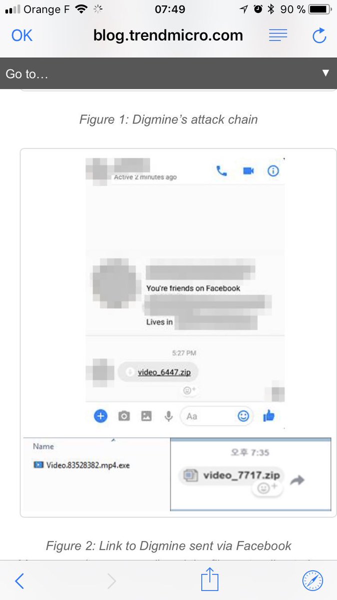 MatthieuDelach's tweet photo. #Digmine Un logiciel malveillant, qui utilise la puissance de traitement de votre ordinateur pour extraire de la cryptomonnaie à votre insu, se propage actuellement via Facebook Messenger [via @TrendMicro] https://t.co/P9qksTejSg #malware https://t.co/7Nh042sNwE
