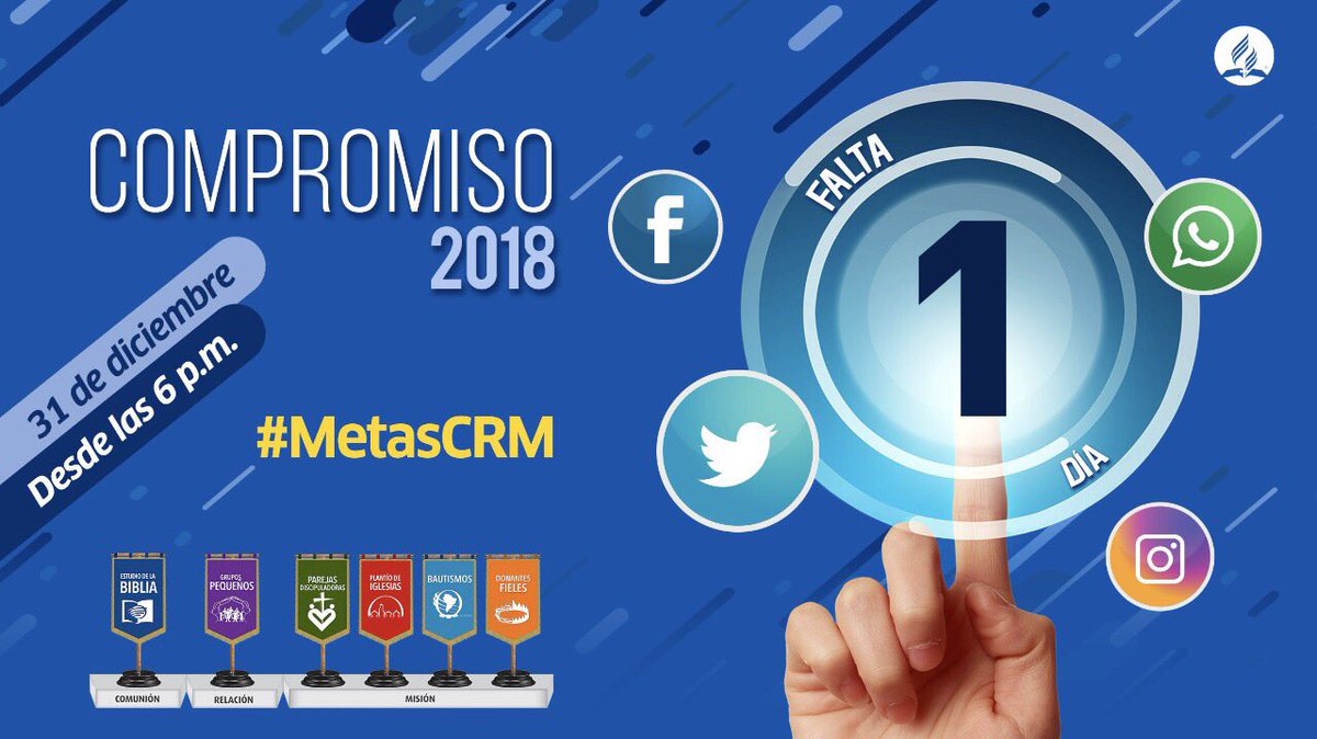 Este 31 de Diciembre una linda oportunidad para renovar nuestro compromiso con Dios y el discipulado, participa con tu iglesia de la video chat #MetasCRM #UPSur.  Juntos podemos hacer una iglesia más receptiva y discipuladora con “Gente que cuida de gente” <a href="/prertonkohler/">Erton C Köhler</a>