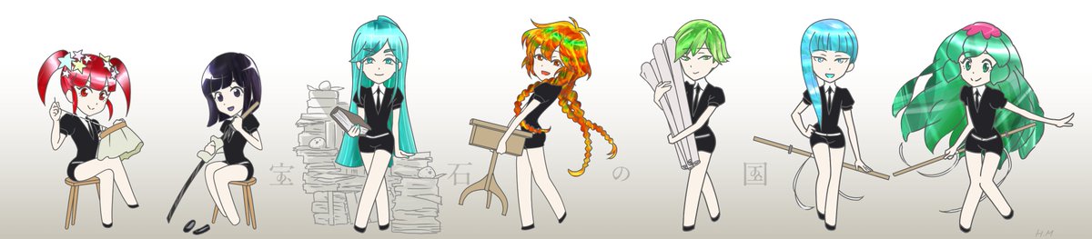 宝石の国放送カウントダウン 各話数イラスト