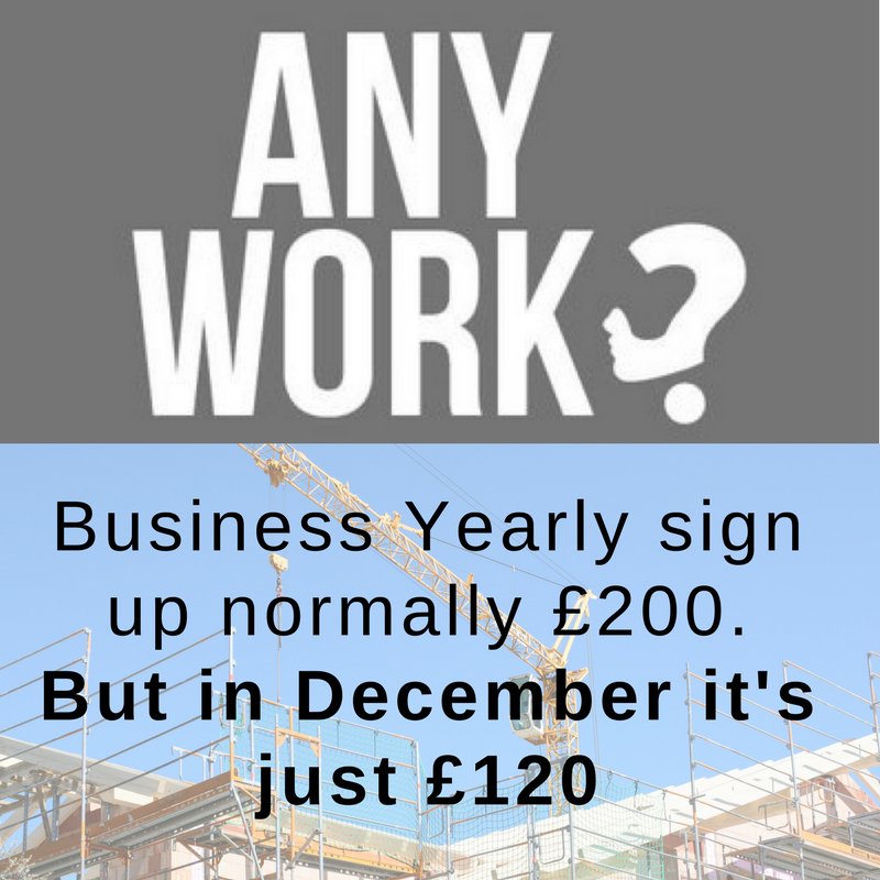 anywork_ltd's tweet photo. ANYWORK? SPECIAL OFFER
Business Yearly sign up normally £200.
But in December it's just £120
Sign up in the app which is free to download at:
ANDROID &amp; IOS https://t.co/HLxujPnbzJ https://t.co/ShG4jQ4pie