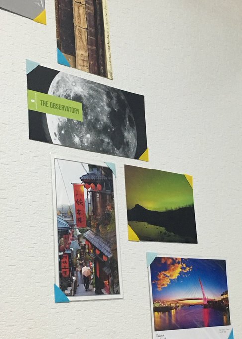 マスキングテープを使って写真やポスターを壁に貼る時の可愛い貼り