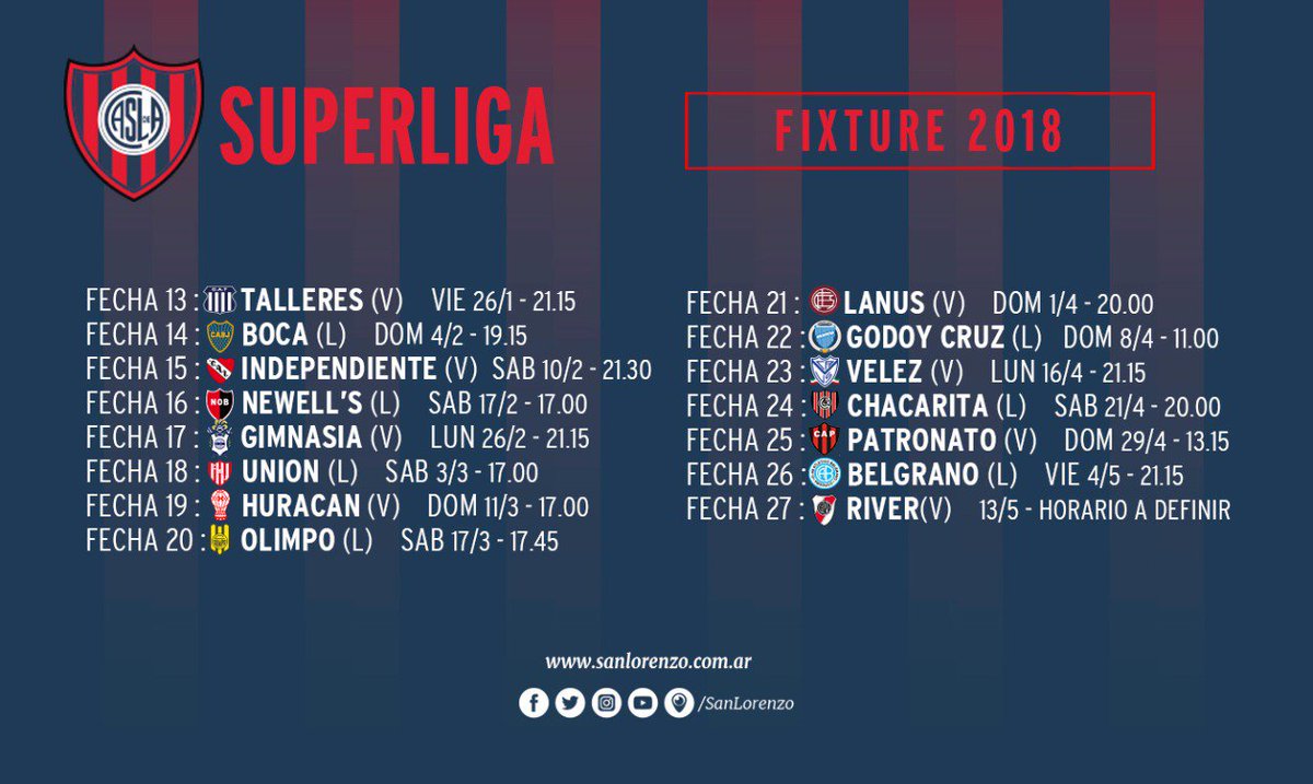San Lorenzo On Twitter Agenda At Argsaf 261