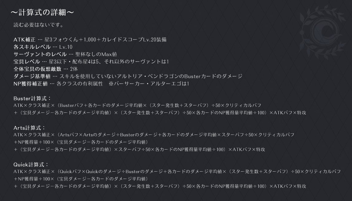 Fgoのカードクラス相性 攻撃力計算式の図解