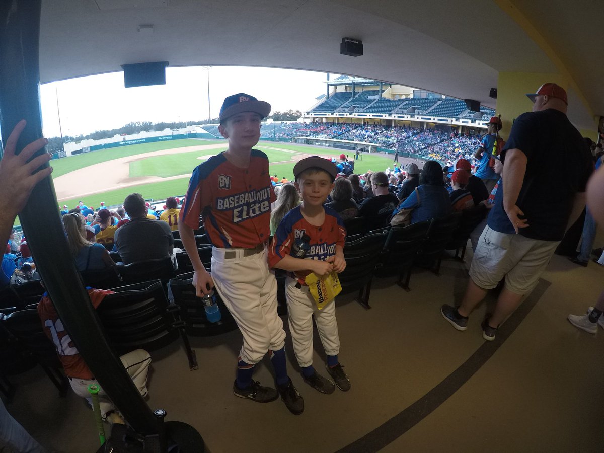 TJ and Markie at Disney Winter Baseball Classic playing for Baseball Youth Elite teams.   #baseballyouth #legendsbaseball