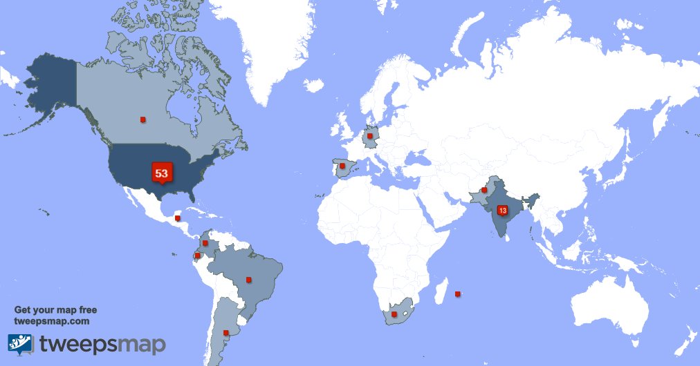 GabyBorgesClub3's tweet photo. My followers are in USA(51%), India(12%)... Get your map too: https://t.co/nh4zEJWvZu https://t.co/4jepAATw3k