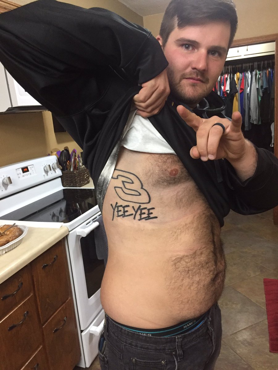 Hey <a href="/GrangerSmith/">Granger Smith</a> <a href="/dustysaxton/">dustysaxton</a> <a href="/toddhoward79/">Todd Howard</a> <a href="/EarlDibblesJr/">Earl Dibbles Jr</a>  do I atleast get a free hat for this?! #yeeyee #doitfordale #daleyeah #earldibblesjr #grangersmith #austindillonisnotmy3