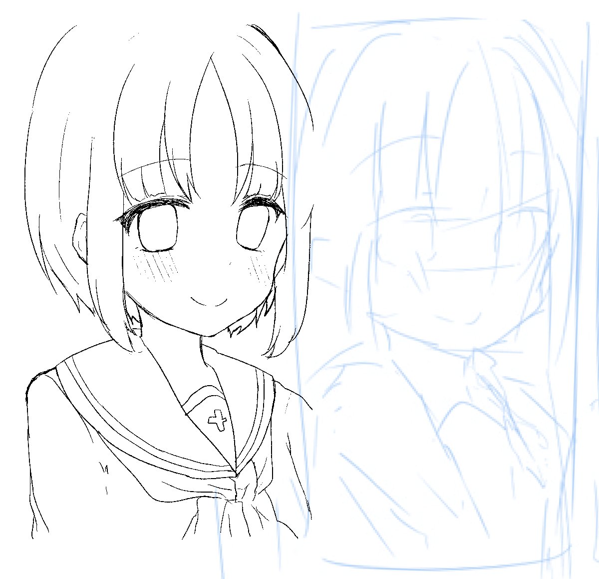 私漫画の下書きかなり雑なんだけど、そこから直接線拾うから、なんでそうなるんだよって豆腐さんにいわれる。 