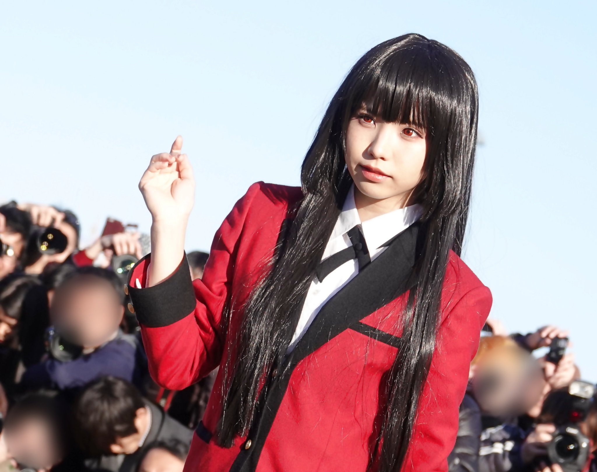 画像 コミケ93 賭ケグルイ 蛇喰夢子仕様の人気no 1コスプレイヤー えなこ 囲み撮影ありがとうございました えなこ えなこみゅ コミケ コスプレ 防災 まとめダネ