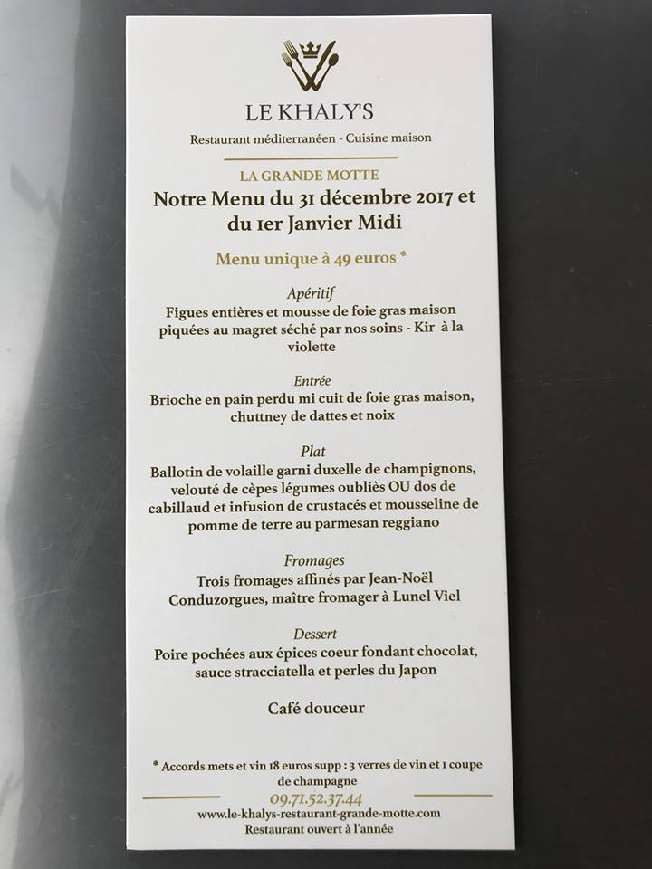 lekhalys's tweet photo. Si vous n'avez pas encore décidé où passer le #réveillon du 31 ou le Jour de l'An, regardez ce qu'on vous prépare ! Tous à la #GrandeMotte !😀🥂🍽️🎉 !! #Reveillon2018 #jourdelan #occitanie #Restaurant https://t.co/2UJBaULulQ