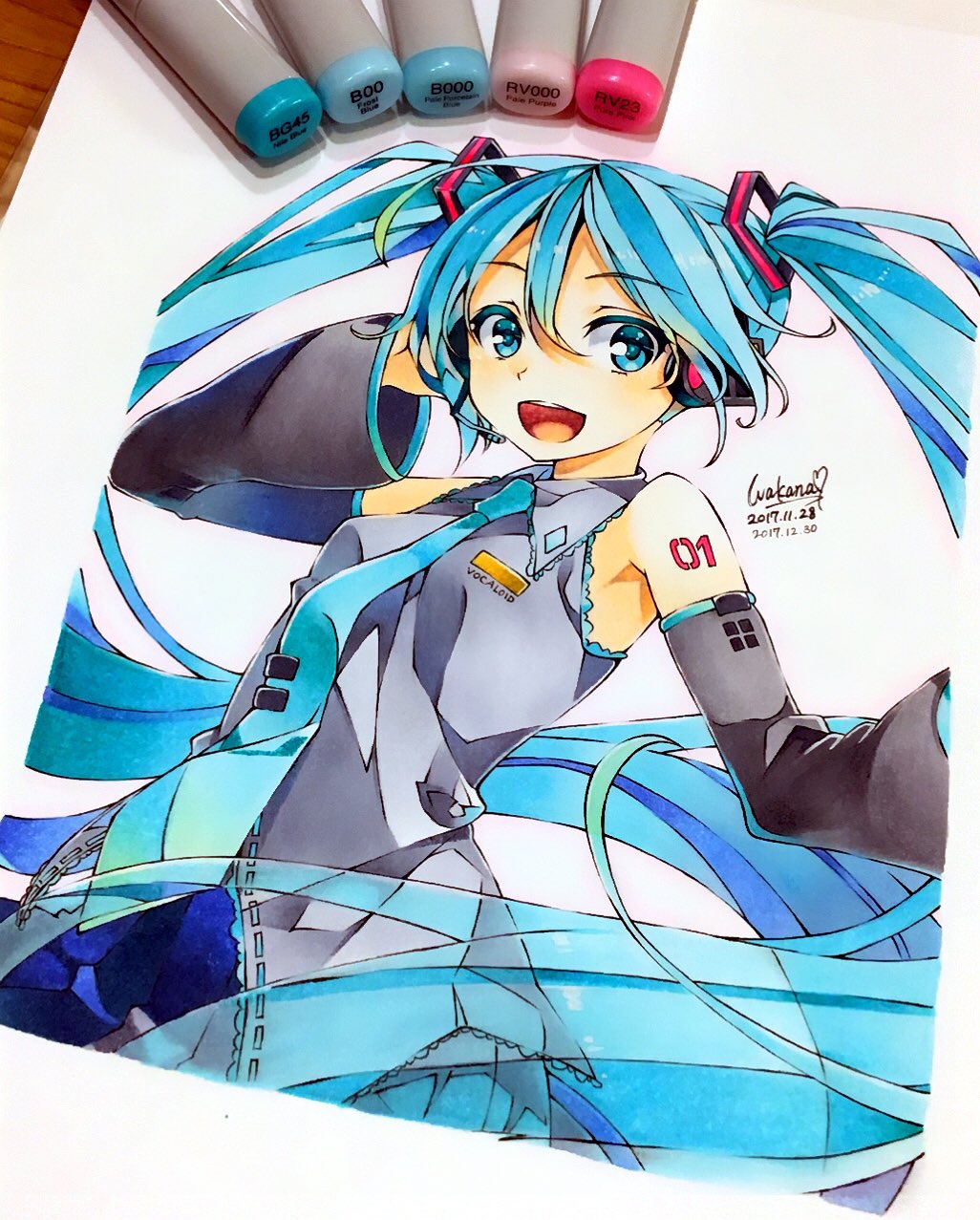 Twitter 上的 Wakana 落描きだったミクちゃん完成しました そして このイラストを抽選で1名様にプレゼントしたいと思います 雑でもいいから欲しい という方 フォロワー様 は このツイートをrt リプして下さい 新規様でも大歓迎です 期限は1 3の23 00です
