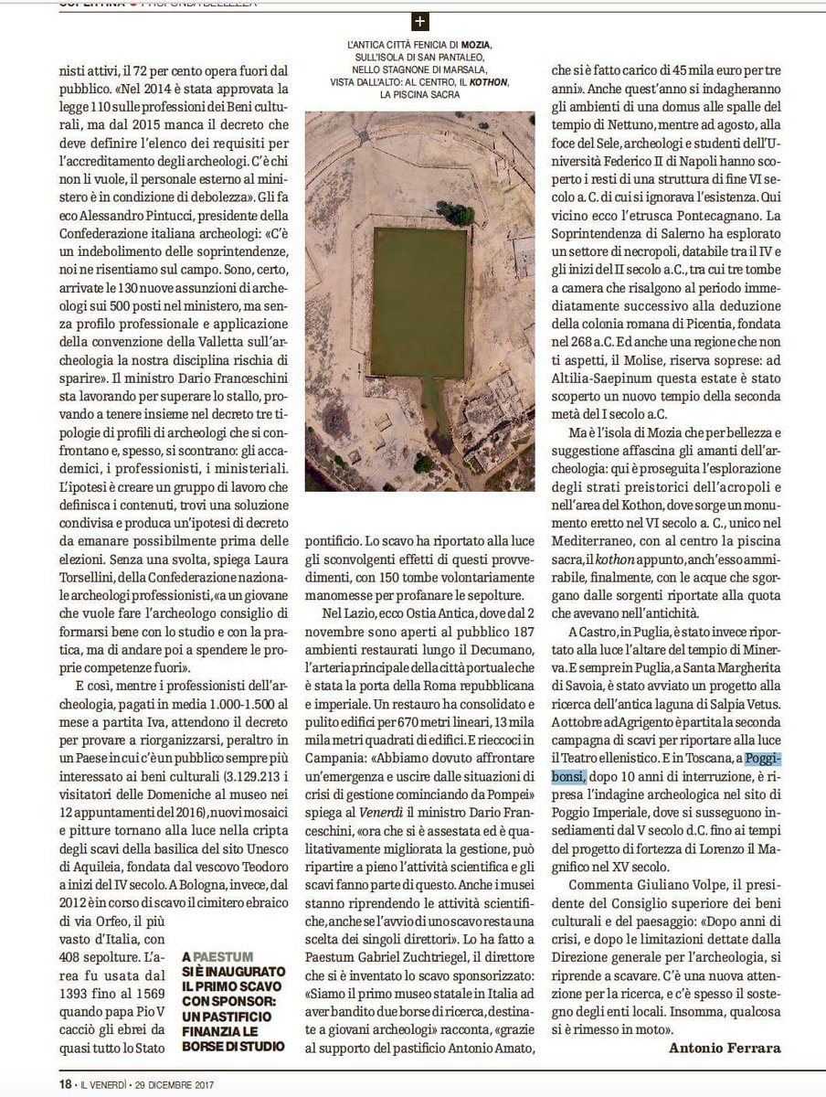 Due scavi senesi citati dal Venerdì di <a href="/LaRepubblica_it/">La Repubblica It</a> tra i siti più importanti di quest'anno in Italia.

<a href="/vignalelab/">uominiecoseavignale</a> e <a href="/archeo_pb/">Parco Poggibonsi</a>