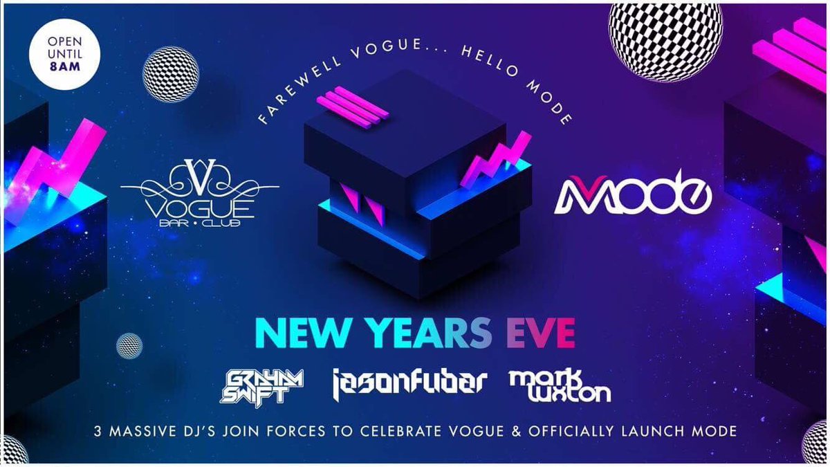 itsgrahamswift's tweet photo. Next up for me, the NYE party and final night of @vogue_burnley with @markluxton & @jasonfubar #ByeVogue #HelloMode https://t.co/0SjvUINnIu