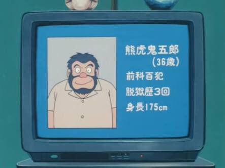 Osca 劇場版のドラえもんに出てくる悪役の熊虎鬼五郎 プロフィールで悪いイメージを押し出したかったのだろうけど子供心にも 前科百犯て って思ったな