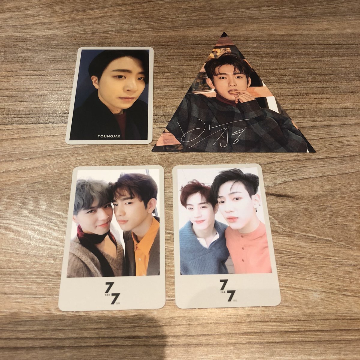 tuangongzi's tweet photo. [RT/WTT/SG] 🐥 #GOT7 #7for7 #PresentEdition

💖 Triangle PC
Have: #Jinyoung
Want: #Yugyeom

💖 Selfie PC
Have: #Youngjae
Want: #Mark

💖 Unit PC
Have: #MarkBam &amp; #JinGyeom
Want: #Markgyeom &amp; #MarkBum

Trades only within SG ^^ Please DM if interested~ https://t.co/5e1PokF9El