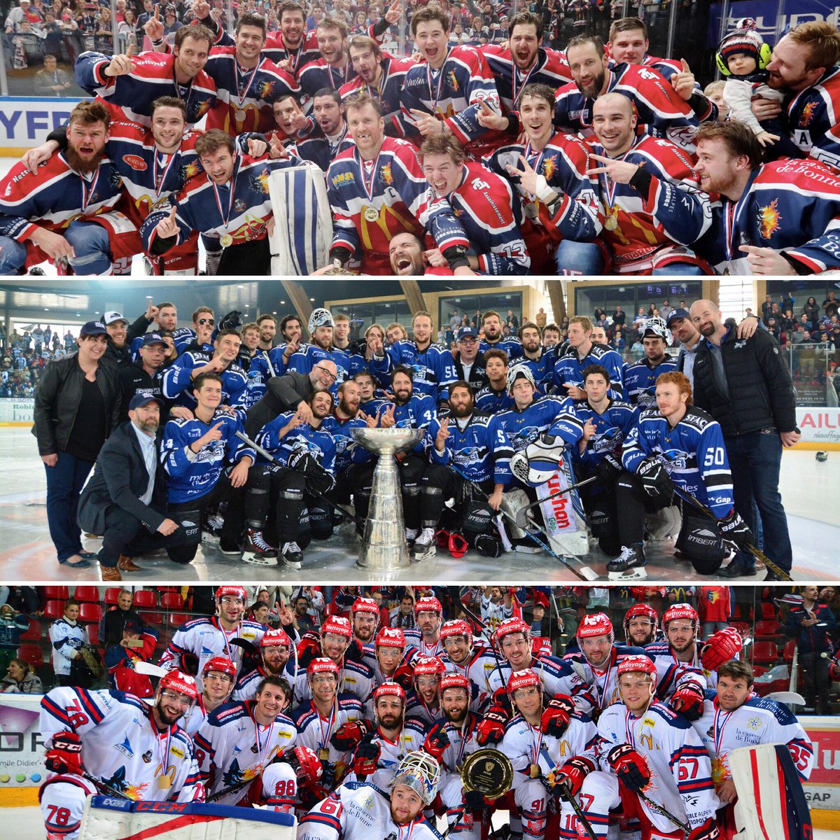 2⃣0⃣1⃣7⃣ s'est achevée hier, emportant avec elle les vainqueurs des différents trophées 🐺🦅🏆

En ce 1er janvier 2⃣0⃣1⃣8⃣, offrons tous nos vœux de réussite aux 12 clubs en quête de succès => bit.ly/2Cs0BTO 😊🇫🇷🏒 #BonneAnnée

#CdFHockey #SLMHockey #MdCHockey