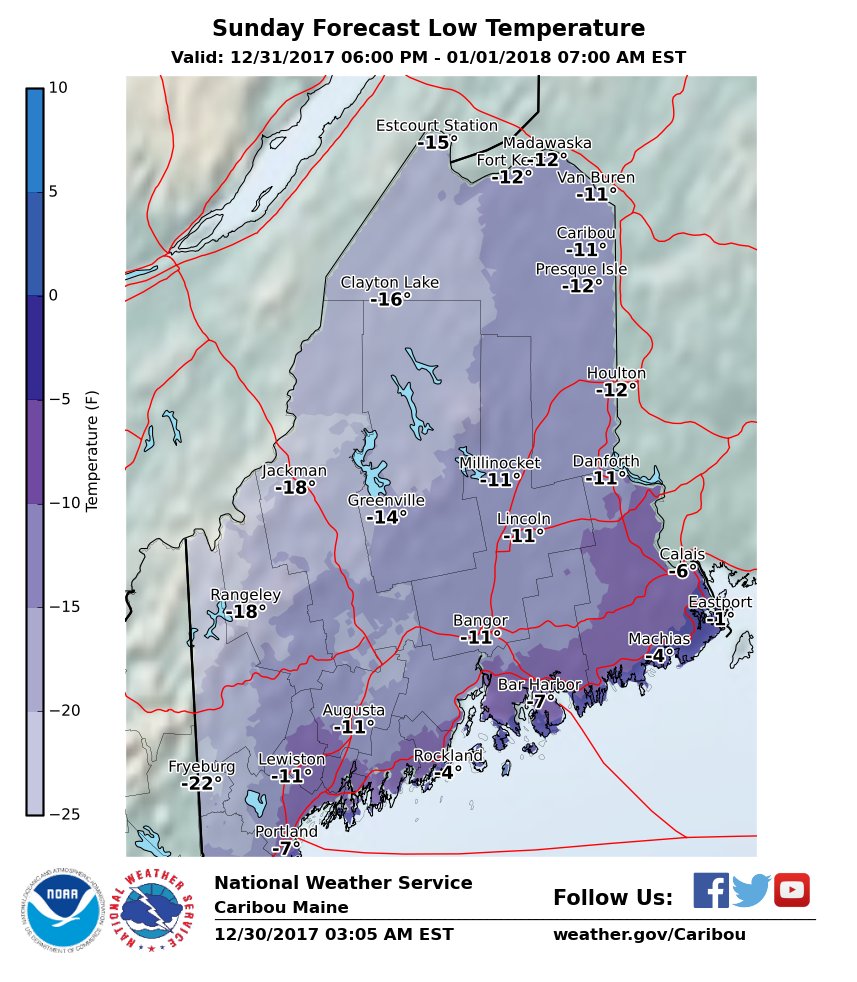 NWS Caribou on Twitter "Bitterly cold temperatures will continue