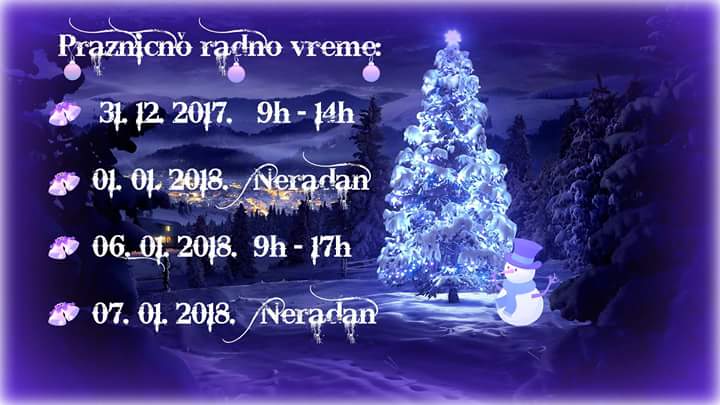 PRAZNIČNO RADNO VREME U PAMBI 🤗🎄🎈🎇🎀🎆🎁🎉❄️🎅🎊☃️
#novagodina #newyear #bozic #christmas #praznici #decembar #januar #radnovreme #pambapalacinkarnica