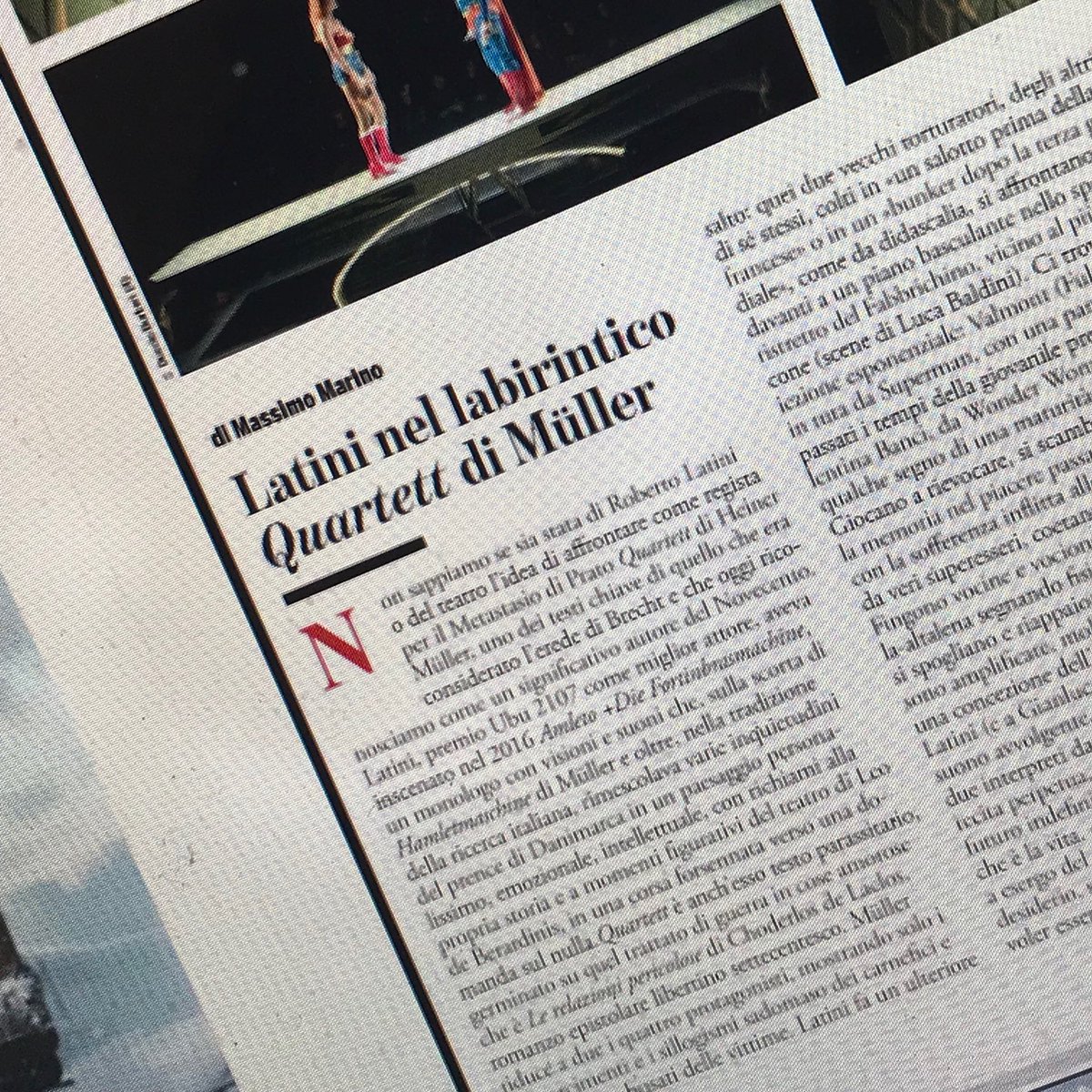 minimoterrestre's tweet photo. Su @LeftAvvenimenti recensisco #Quartett di #HMuller con la regia di #RobertoLatini @metastasioprato @FortebraccioT @simonamaggiorel @altrevelocita @andreaporcheddu @olivieropdp @AttilioScarpell https://t.co/9k4A7spUSk