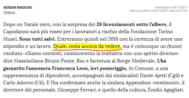 Ottima notizia, se manterranno l'impegno (e non li trasferiranno in miniera). 
Sorge però spontanea la domanda: per quale ragione economica (o è politica?) si chiudono biblioteca e fototeca <a href="/gamtorino/">GAM Torino</a> e si snatura <a href="/borgomedievalet/">borgomedievaletorino</a>?

#savgam #savegambis