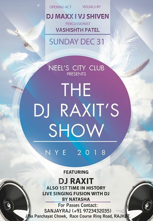 DJShiven's tweet photo. 🎤 First Time in DJ Industry 🎤
Fusion of Live Singing &amp; DJ
By Vocalist: Natasha. 👰

📢 Hurry Up RAJKOT 📢 
Get ready to be a part of Biggest and Craziest New Year Eve party of the city. 

Opening Act: DJ Maxx
Visuals By: VJ Shiven
Main Act: DJ Raxit (Man of The Mix)

#vjshi… https://t.co/uJHFR7Jfb0