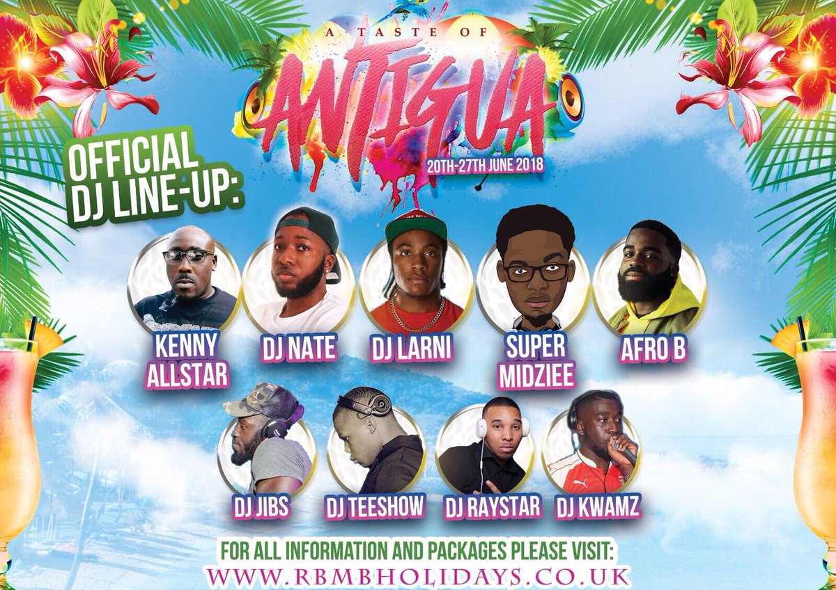 rbmbholidays's tweet image. Still want to come Antigua with us.
 It’s not too late. 

📆 20/06/18- 27/06/18📆 

🌴 Packages from £200 🌴

Book now at rbmbholidays.co.uk #Atasteofantigua