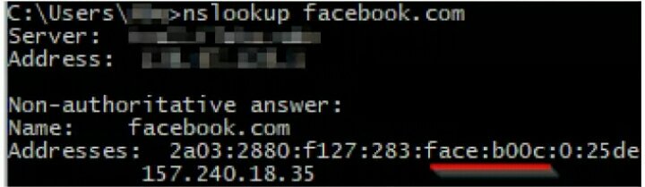 signaturedcl's tweet photo. Facebook being clever with their ipv6 address. https://t.co/lQMkxJjWJF