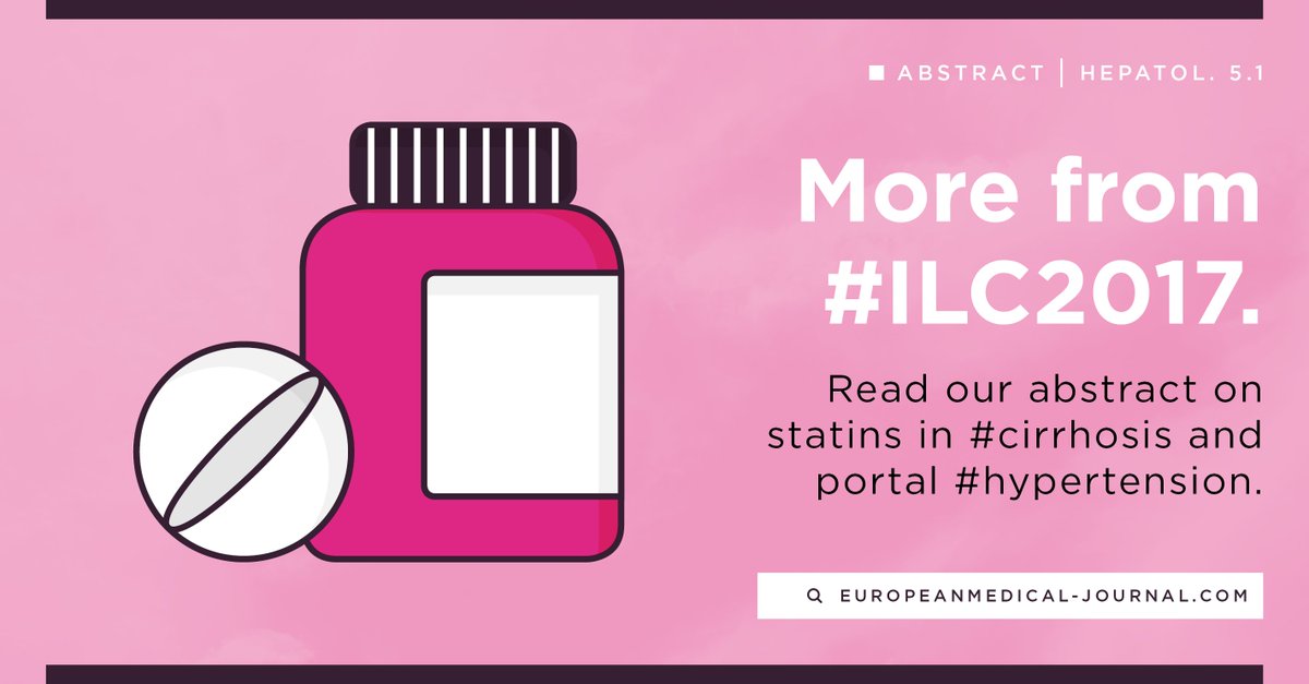 EMJHepatology's tweet photo. #Statins in #Cirrhosis and Portal #Hypertension
https://t.co/SxJea17ugY #Hepatology #ILC2017 #Health #EMJreviews https://t.co/0NDaHhhJFP