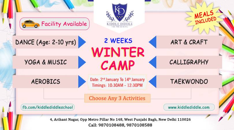 kiddlediddle1's tweet photo. @kiddlediddle1 Best Pre #School in West Delhi Organize Two Weeks Winter Camp.............
So Hurry Up and Join..... https://t.co/3tNt2TaKtN