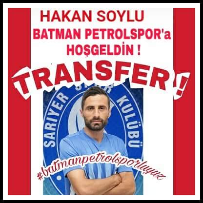 Hakan Soylu PETROLSPOR’da !
TFF 2. Liginde mücadele eden Sarıyerspordan eski futbolcumuz tecrübeli ortasaha oyuncusu Hakan SOYLU Petrolspor’da!
Evine, yuvana hoşgeldin..