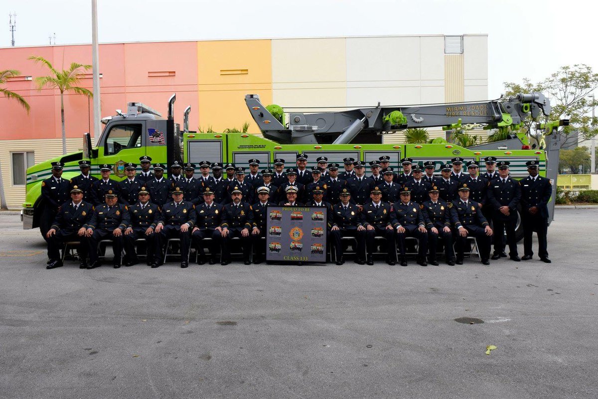 MiamiDadeFire's tweet photo. Our #MDFR family welcomed 34 new members yesterday morning during the #MDFRClass133 graduation ceremony under the canopy at the Miami-Dade Fire Rescue Training Center. For more photos 📸: https://t.co/0SfGeQw09G #MDFRGraduation #AlwaysReadyProudToServe https://t.co/RydcJx6juG