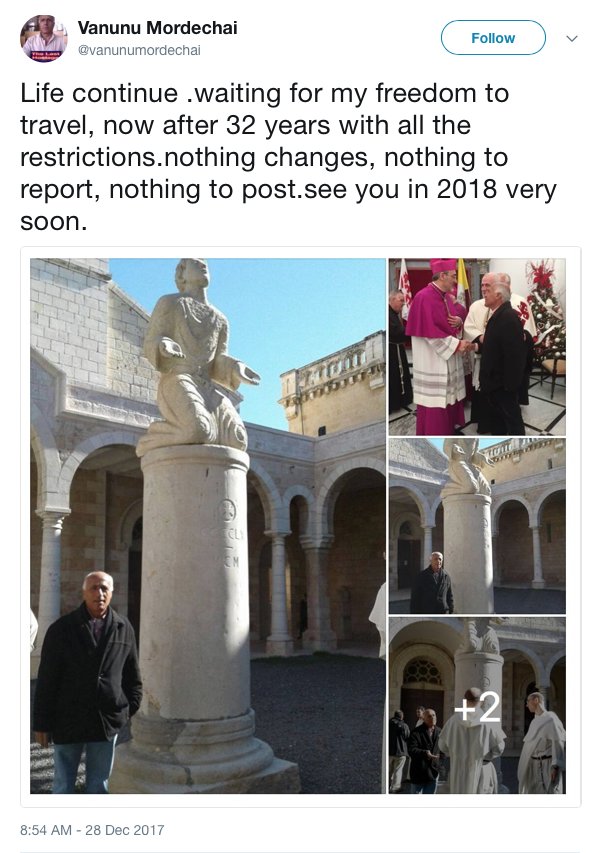wearewideawake's tweet photo. #Vanunu &amp; St. Stephen Israel’s Nuclear Whistleblower Mordechai Vanunu #BreakingNews @haaretzcom #FreeVanunu to #NORWAY @netanyahu @IsraeliPM @IsraelMFA "Everything already on internet"- Vanunu UNCENSORED video &amp; #Screenplay by #ThisAmerican https://t.co/HtQM0Hof1P https://t.co/TZ3D5gE2rb