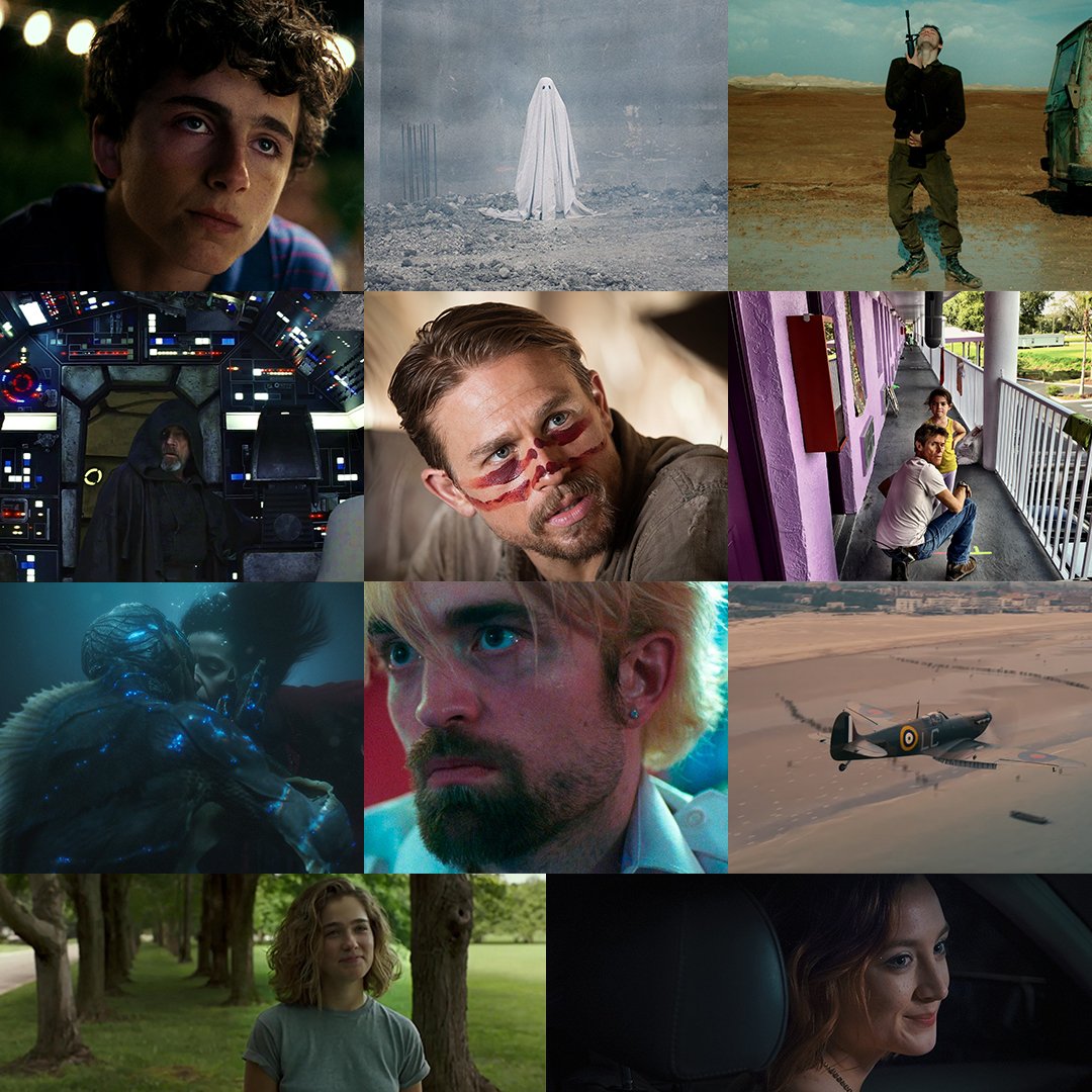 MykeMurfee's tweet photo. MY TOP 10 FILMS OF 2017:

10. Columbus/Lady Bird 
9. Dunkirk 
8. Good Time 
7. The Shape of Water 
6. The Florida Project 
5. The Lost City of Z 
4. Star Wars: The Last Jedi
3. Foxtrot 
2. A Ghost Story 
1. Call Me By Your Name 

https://t.co/1Ne7DCJqtA https://t.co/9ZqGIVylql