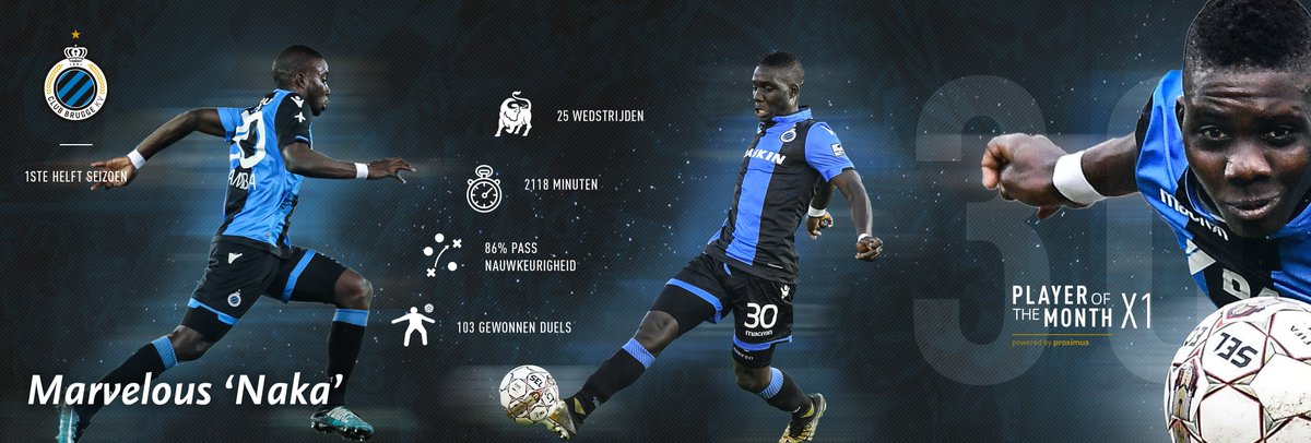ClubBrugge's tweet photo. ⭐🗣️ Voor velen de revelatie van dit seizoen: Marvelous 'Naka' Nakamba, ook wel bekend als 'de stofzuiger' van het Brugse middenveld. 👌 #ClubStats https://t.co/Lz7KK6Q6U4