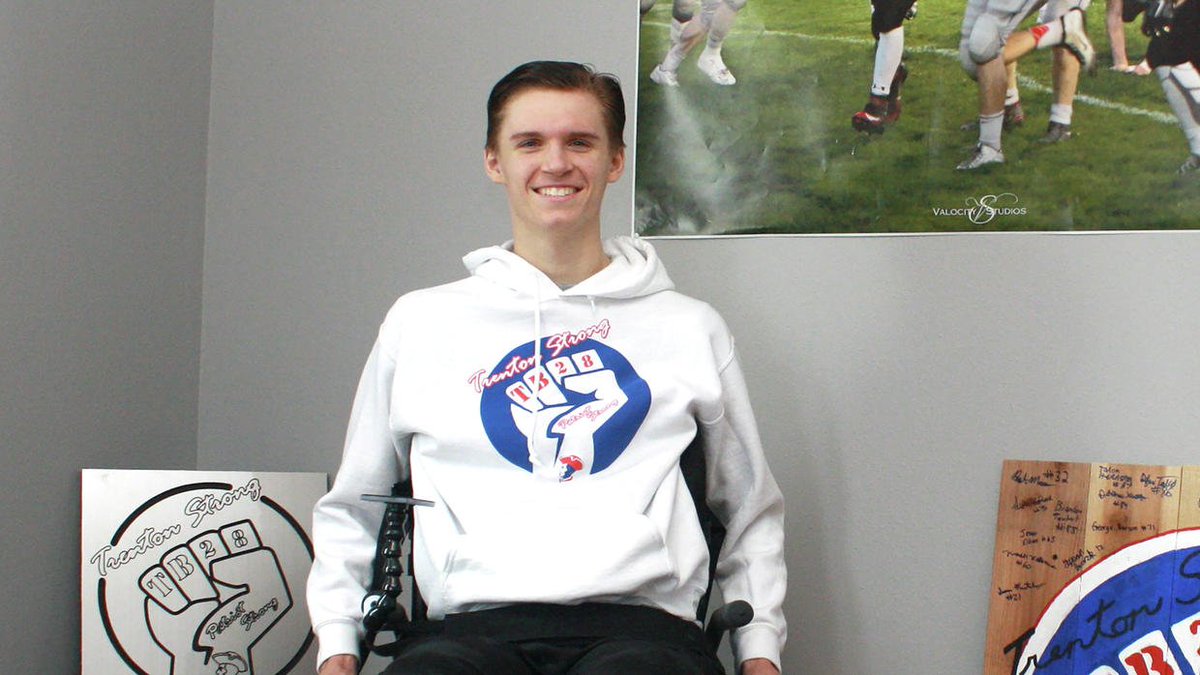 Staying Strong: Trenton Bass keeps positive following life-altering neck injury during high school football game trib.al/APnD9eA