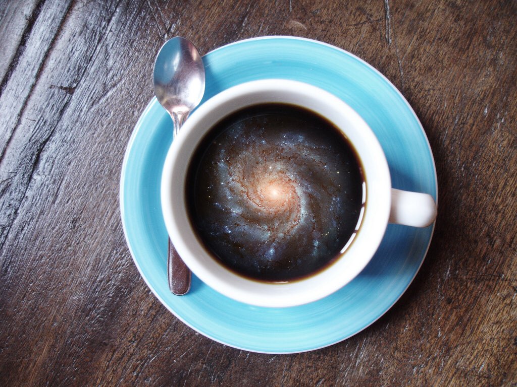 ChitznBlips's tweet photo. Finally found images that encapsulate my love for coffee 😘 ☕️ 🌌 #coffeegalaxy #slavetothebean https://t.co/cZmjf1FJuz