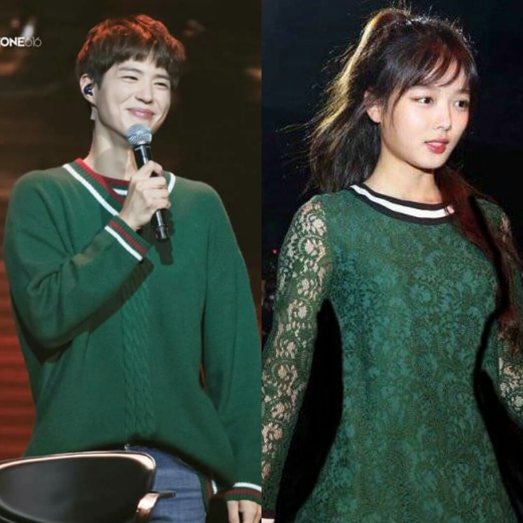 iamwilmaedic05's tweet photo. #Similarity..A Fate to destiny..
#Boyoocouple  #greenoutfit
#ParkBoGum #KimYooJung 
#BoyooTogetherAgain 
#KBSDramaAwards2017 
#you_r_love #Bogummy https://t.co/ObaMrHywiZ